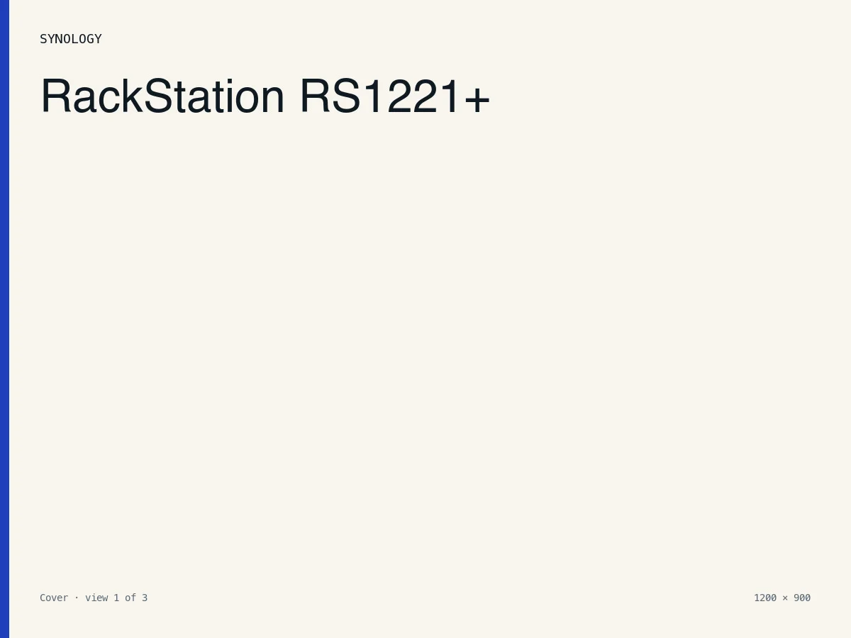 Synology RackStation RS1221+ - Cover