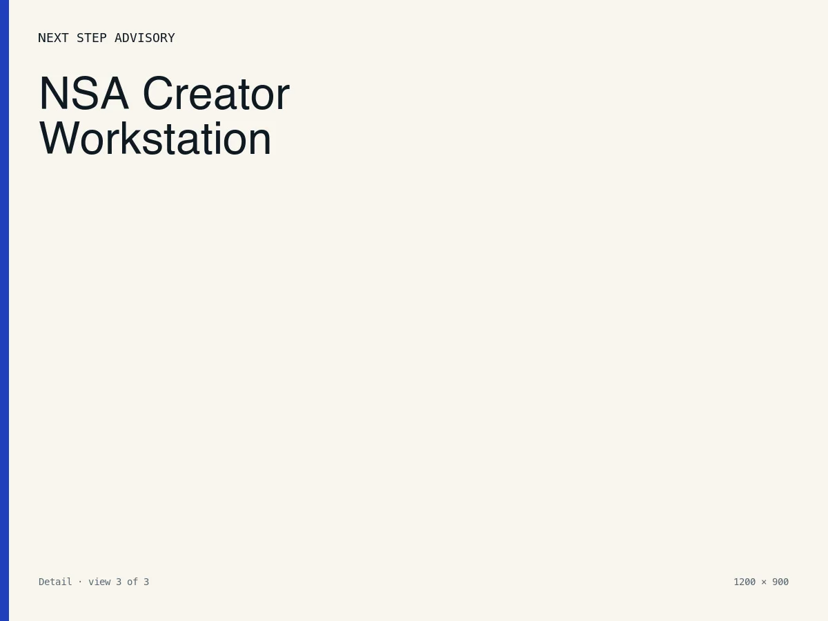 NSA Creator Workstation - Detail
