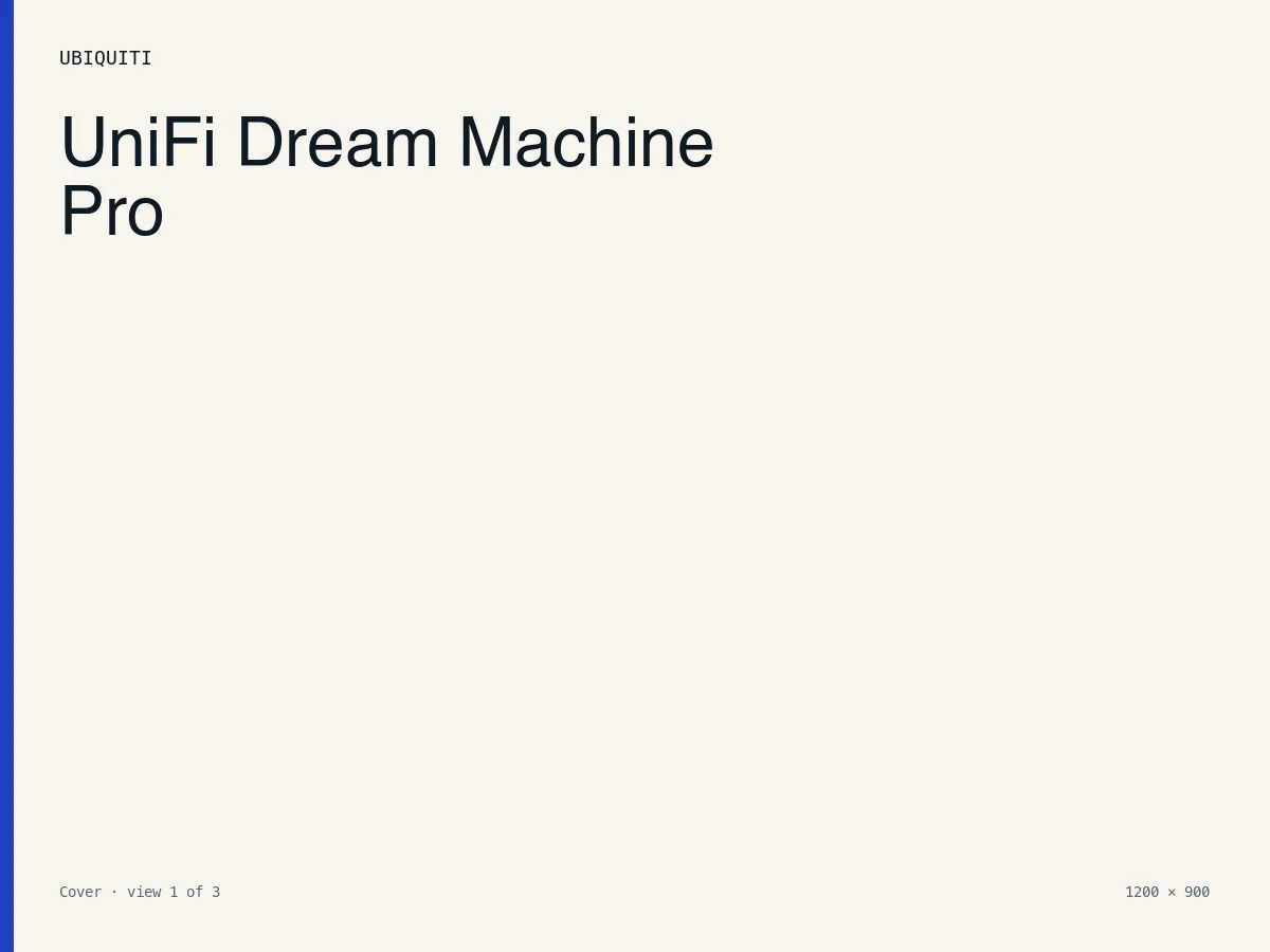Ubiquiti UniFi Dream Machine Pro - Cover