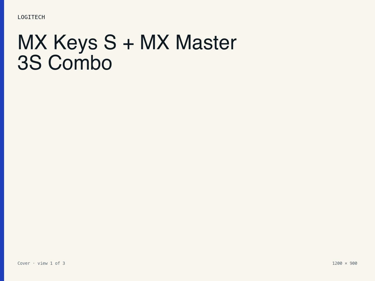 Logitech MX Keys S + MX Master 3S Combo - Cover